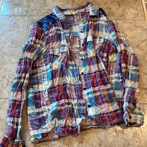 Multicolored button up shirt